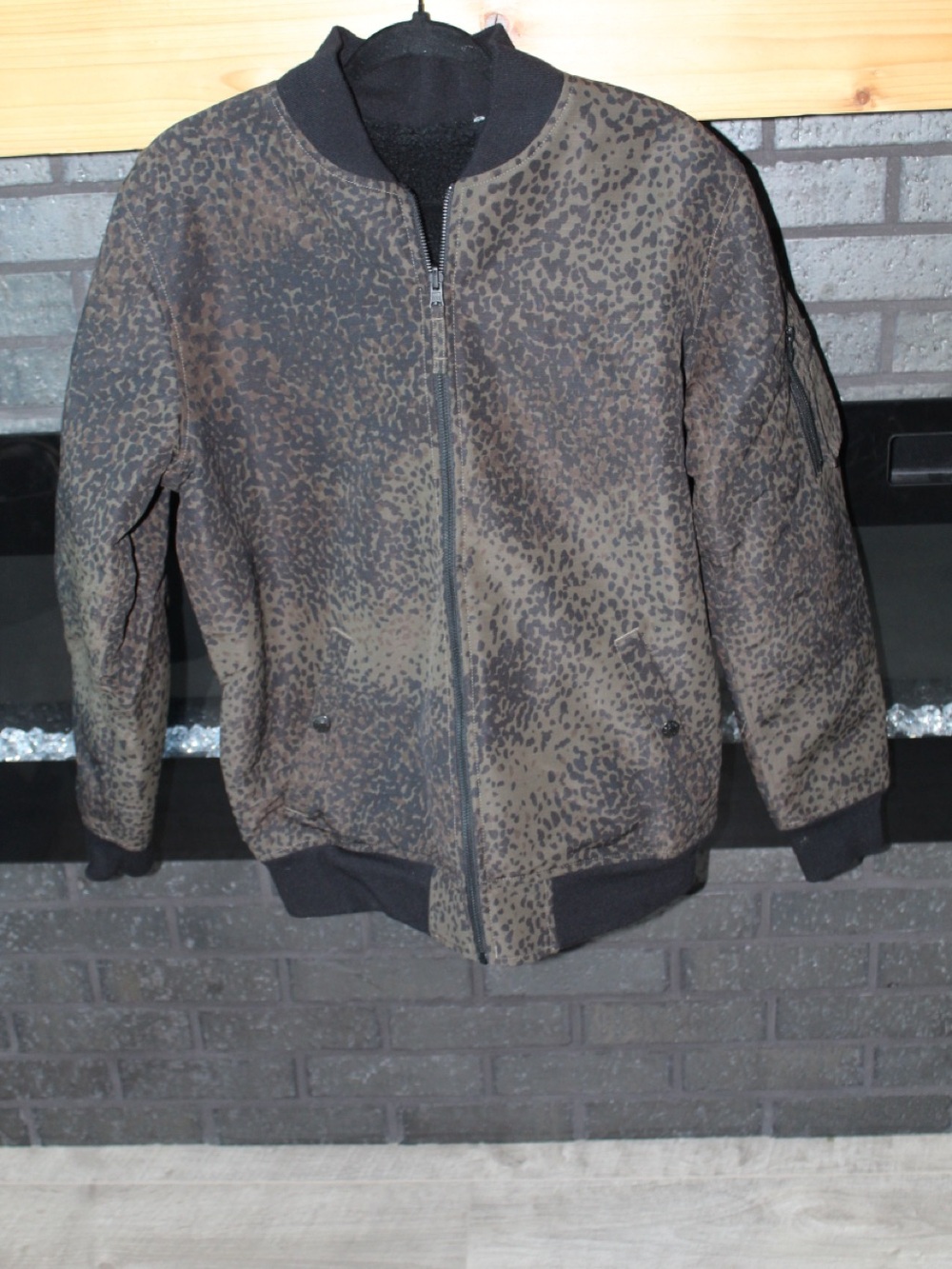 Levi's Brown and Black Leopard-Print Bomber Jacket